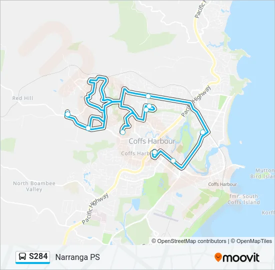 S284 Bus Line Map