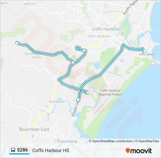 S286 Bus Line Map