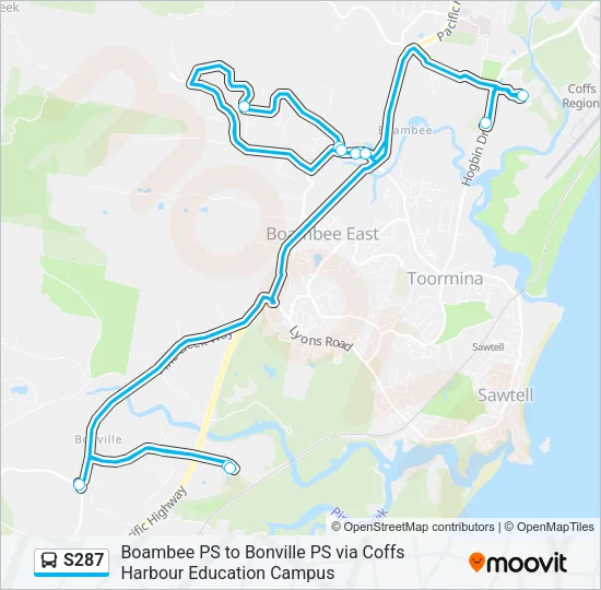 S287 Bus Line Map