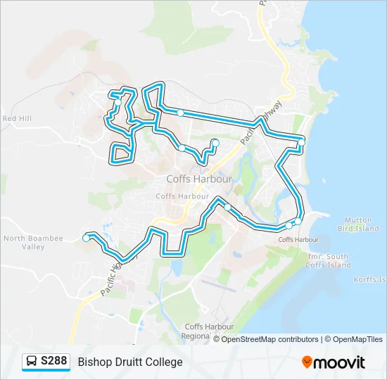 S288 Bus Line Map