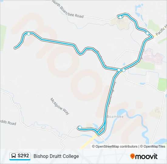 S292 Bus Line Map