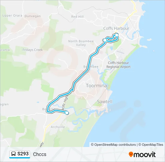 S293 Bus Line Map