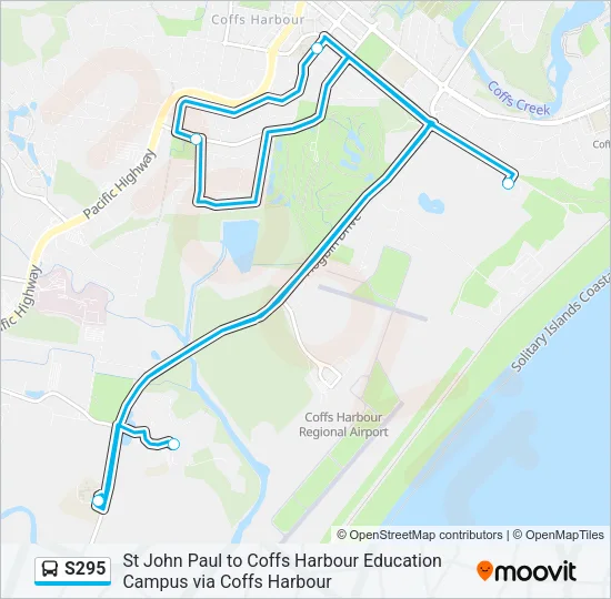 S295 Bus Line Map