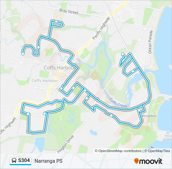 S304 Bus Line Map