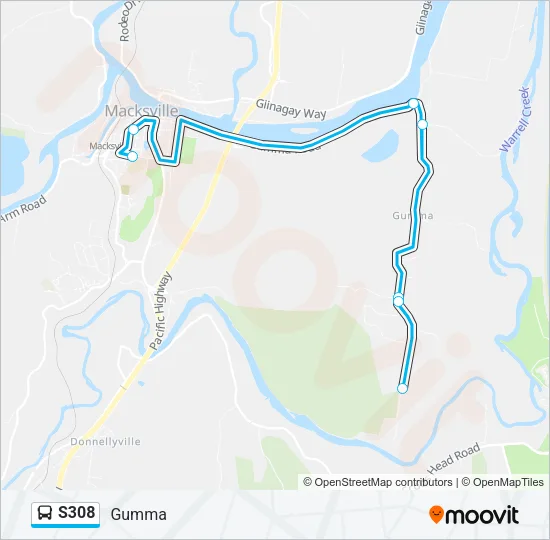 S308 Bus Line Map