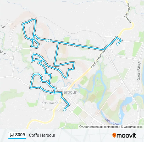 S309 Bus Line Map