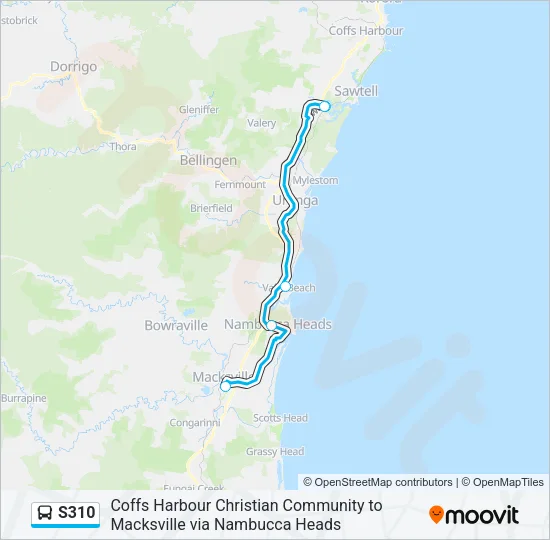 S310 Bus Line Map