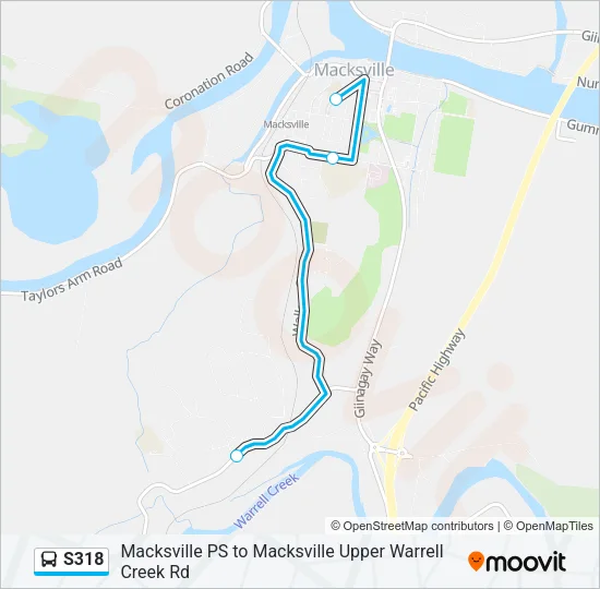 S318 Bus Line Map