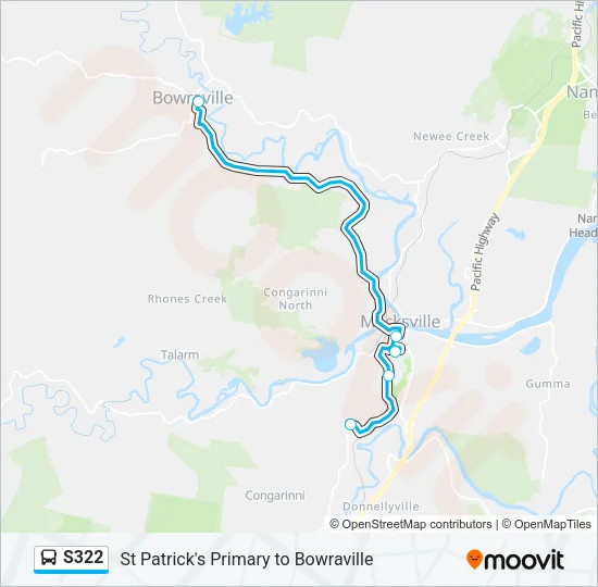 S322 Bus Line Map