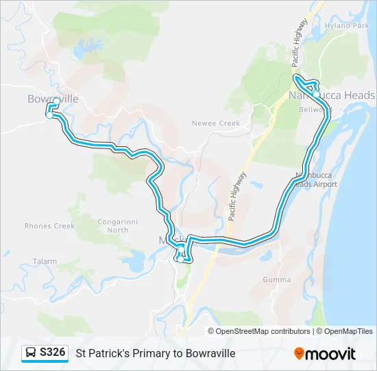 S326 Bus Line Map
