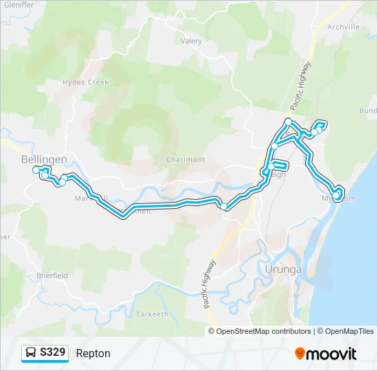 S329 Bus Line Map