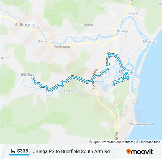 S338 Bus Line Map