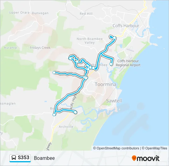 S353 Bus Line Map