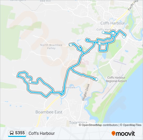 Mapa de S355 de autobús