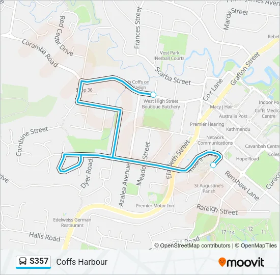 S357 Bus Line Map