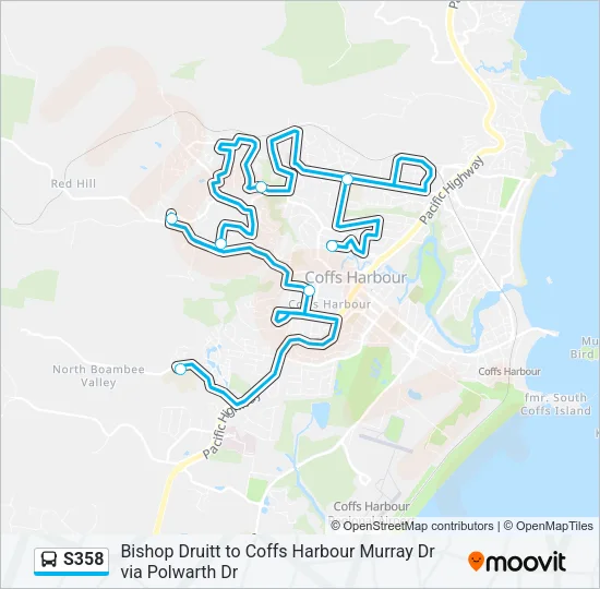 S358 Bus Line Map