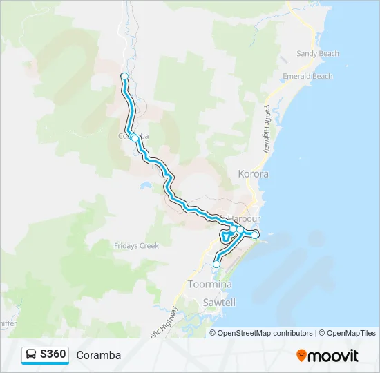 S360 Bus Line Map