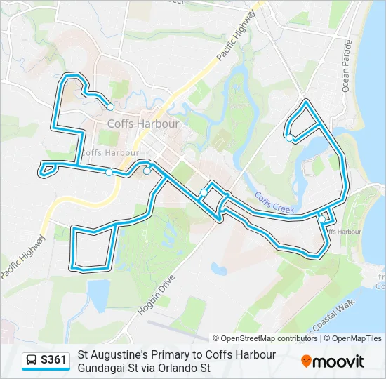 S361 Bus Line Map