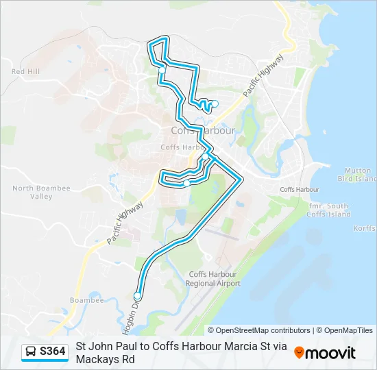 S364 Bus Line Map