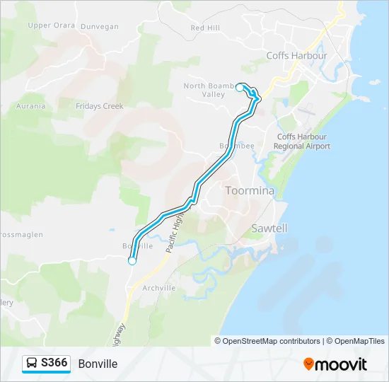 S366 Bus Line Map