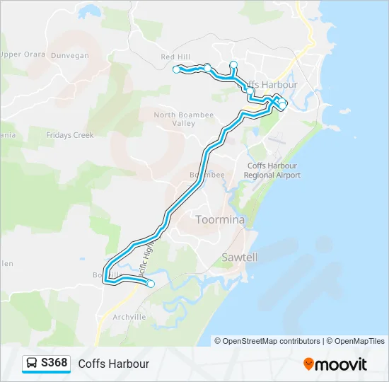S368 Bus Line Map