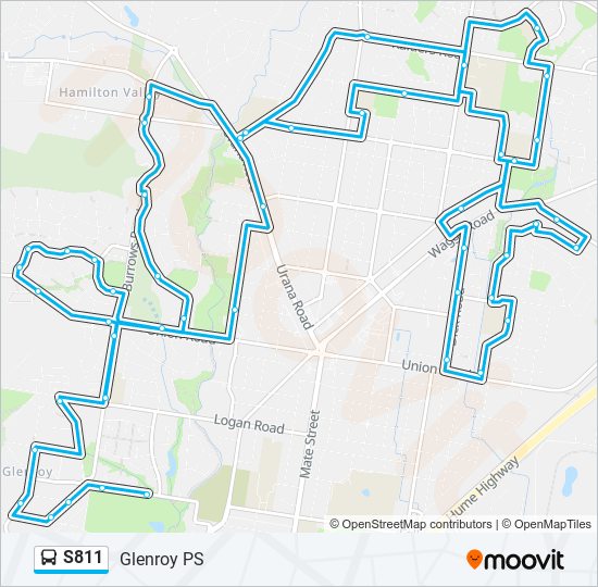 Mapa de S811 de autobús