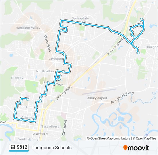 Mapa de S812 de autobús