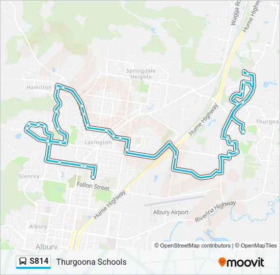 S814 Bus Line Map