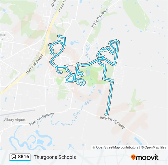 S816 Bus Line Map