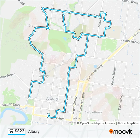 S822 Bus Line Map