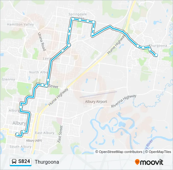 S824 Bus Line Map