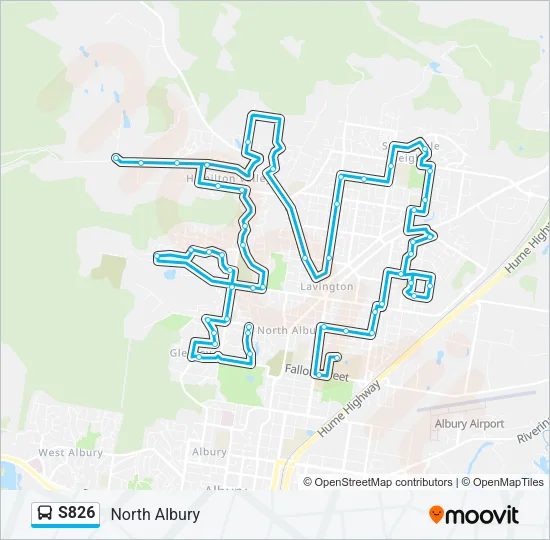 S826 Bus Line Map