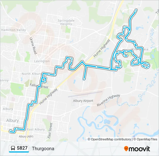 S827 Bus Line Map