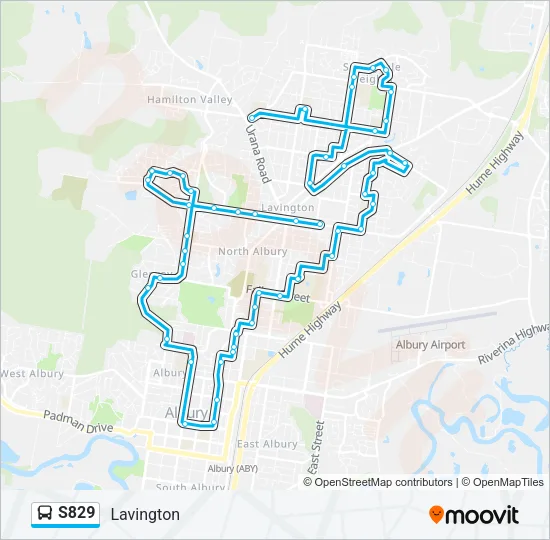 S829 Bus Line Map