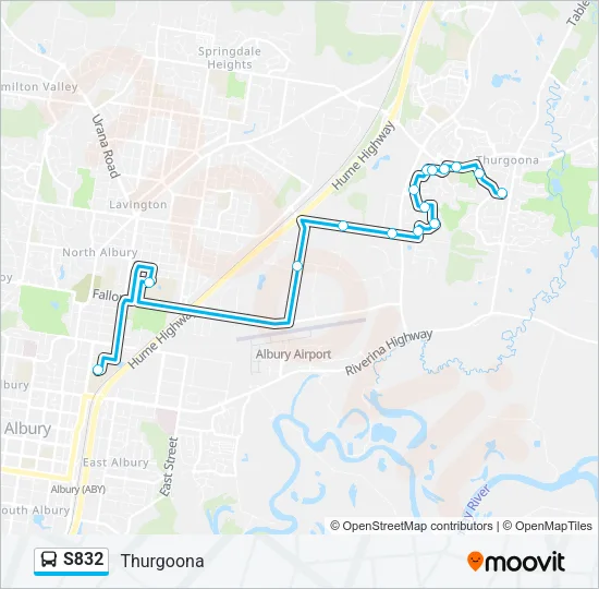 S832 Bus Line Map