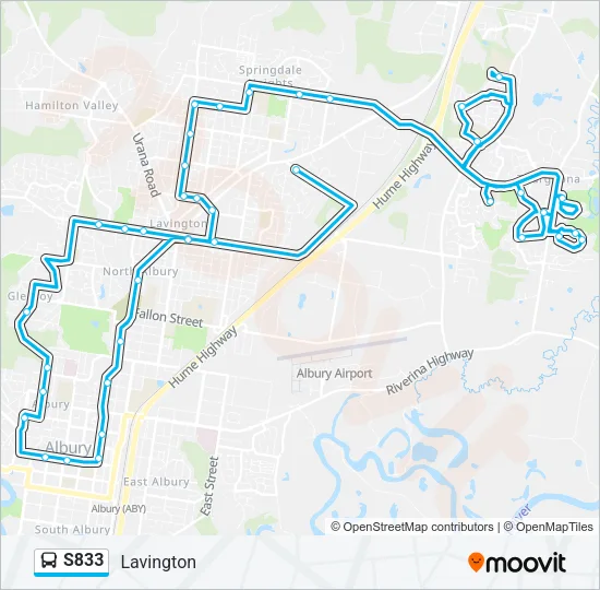 S833 Bus Line Map