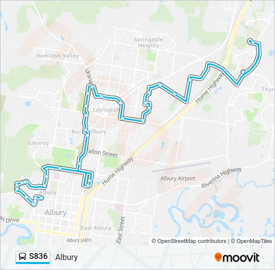 S836 Bus Line Map