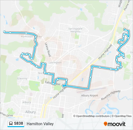 S838 Bus Line Map