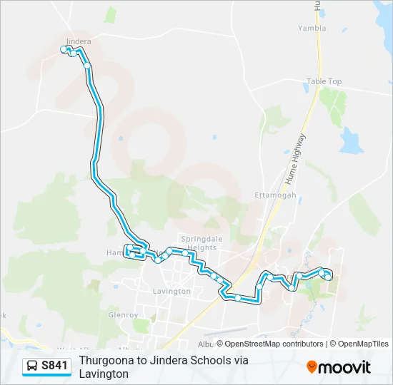 S841 Bus Line Map