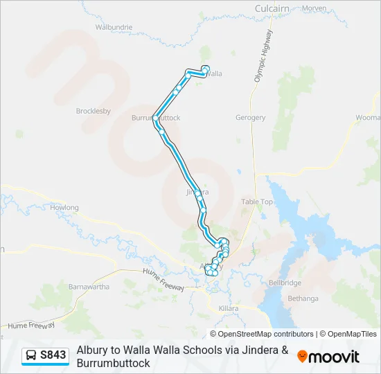S843 Bus Line Map