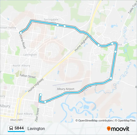 S844 Bus Line Map
