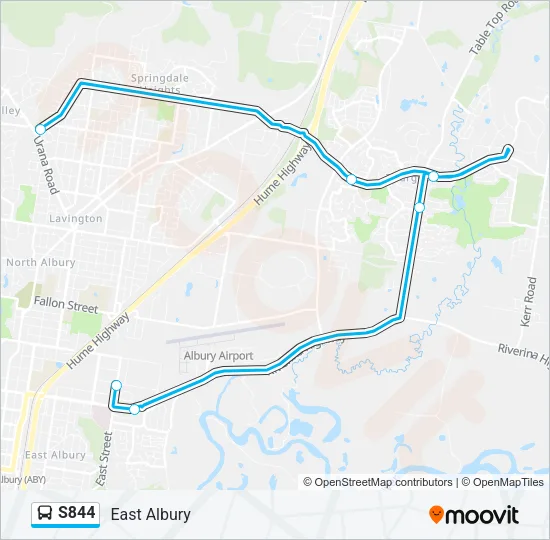 S844 Bus Line Map
