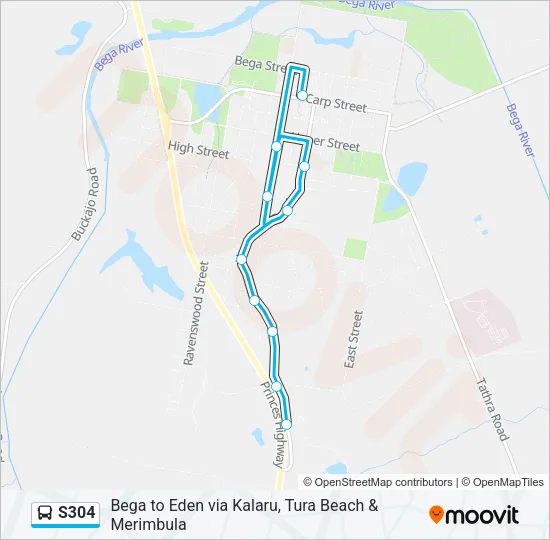 S304 Bus Line Map