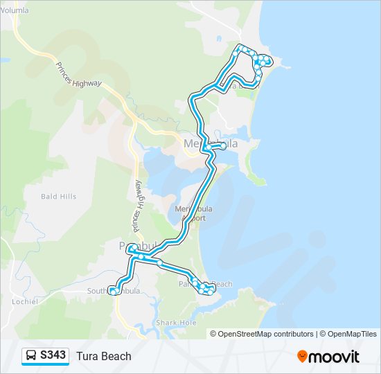 S343 bus Line Map