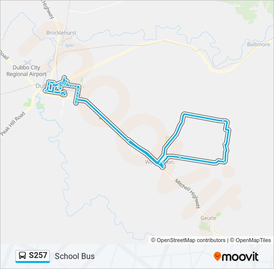 S257 bus Line Map