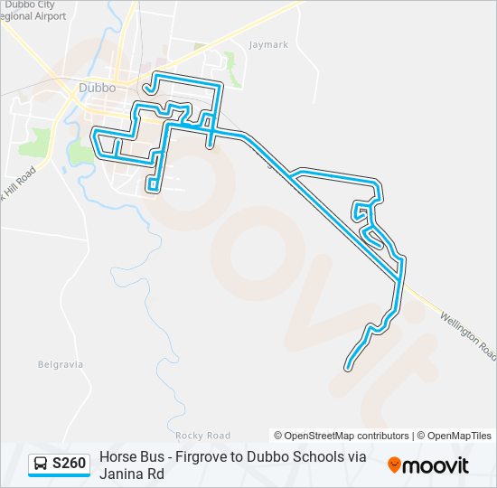 S260 bus Line Map