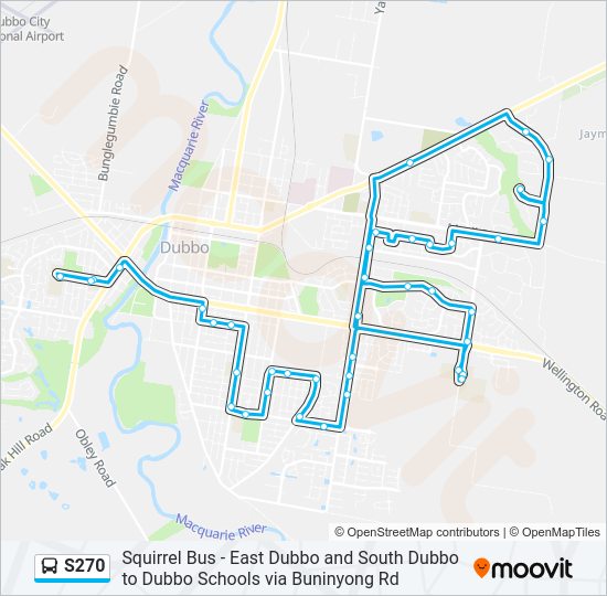 S270 bus Line Map