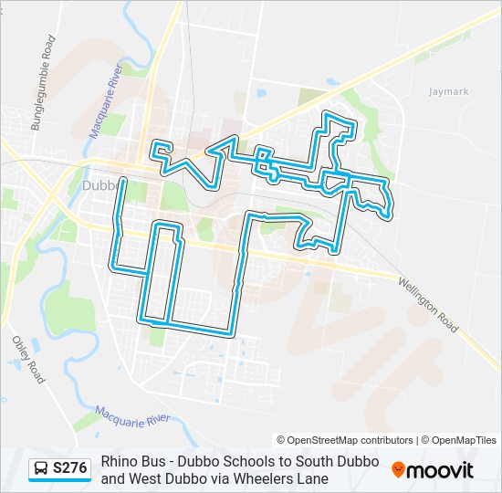 Mapa de S276 de autobús