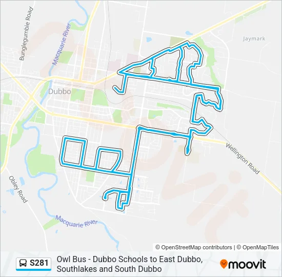 S281 Bus Line Map