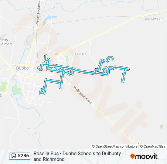 S286 Bus Line Map